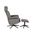 Fauteuil Verdal Antraciet Cosmo - Incl. Hocker