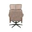 Fauteuil Verdal Taupe Micro Suede - Incl. Hocker