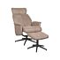 Fauteuil Verdal Taupe Micro Suede - Incl. Hocker