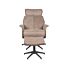 Fauteuil Verdal Taupe Micro Suede - Incl. Hocker