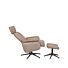 Fauteuil Verdal Taupe Micro Suede - Incl. Hocker