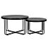 LABEL51 Salontafel Set Brute - Zwart - Metaal - 70 cm