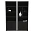 Boekenkasten Set Diamond  Zwart Links Eiken