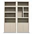 Boekenkasten Set Diamond Taupe Links Eiken