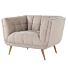 Fauteuil Huxley Khaki velvet / Brushed gold