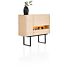 Modali, Highboard 130 Cm - 1-Deur + 1-Lade + 1-Klep (+ LED) - Natural