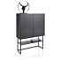 Highboard Carving 120 Cm Castle Black