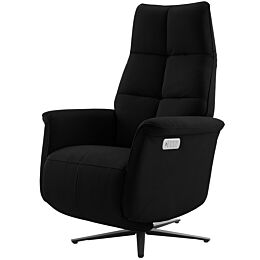 Luxe Elektrische Relaxfauteuil Hera Leder Zwart