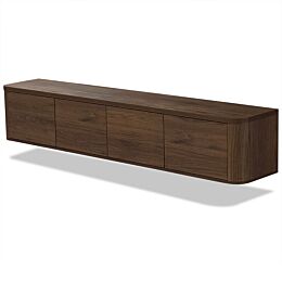 Zwevend TV-Meubel Ohau Rond Noten 215cm