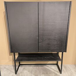 Highboard Carving 120 Cm Castle Black