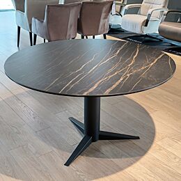 Eettafel Ranara rond keramiek zwart ø130cm