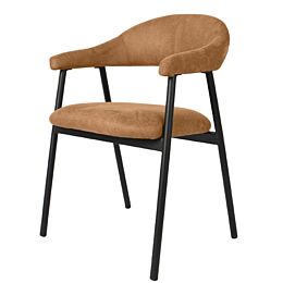 LABEL51 Eetkamerstoel Amaze Cognac Micro Suede