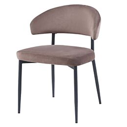 LABEL51 Eetkamerstoel Bliss Taupe Fluweel