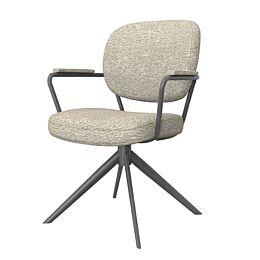 LABEL51 Eetkamerstoel Basel Naturel Royal Boucle Zwart