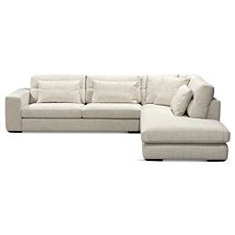 lounge hoekbank creme stof 