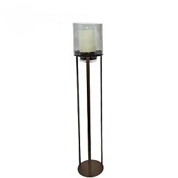 Kaarsenstandaard Metal Metallic Brown Round Extra Large