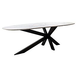Eettafel Trocadero Wit Marmer