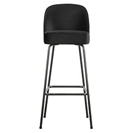 VOGUE BARSTOEL 80CM FLUWEEL ZWART