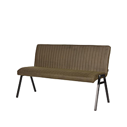 LABEL51 Eetkamerbank Matz - Army green - Microfiber - 145 cm