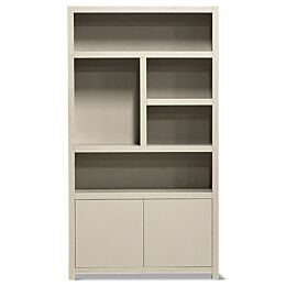 Diamond Boekenkast 120cm 5 Vaks Links Taupe