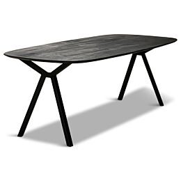 Deense Eettafel Caval Ovaal Zwart x Edge