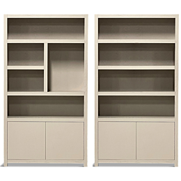 Boekenkast Set Diamond Taupe Rechts 120cm