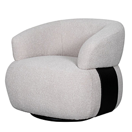 LABEL51 Fauteuil Valenza Boucle Zwart Eiken