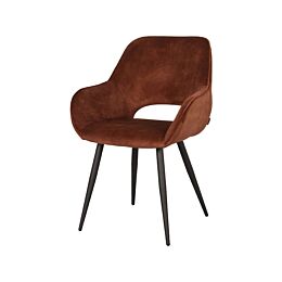 LABEL51 Eetkamerstoel Fer - Rust - Velours