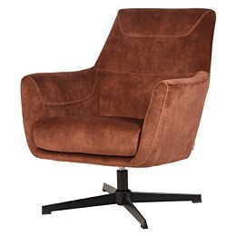 LABEL51 Fauteuil Toby - Rust - Velours