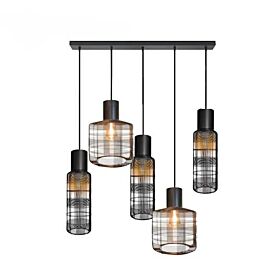 Plafondlamp Iron Wire Zwart