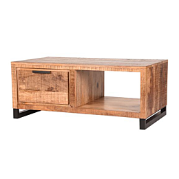 LABEL51 Salontafel Glasgow - Rough - Mangohout - 110 cm