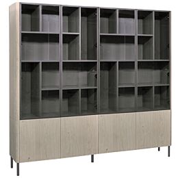 Glaskast Eiken Milano