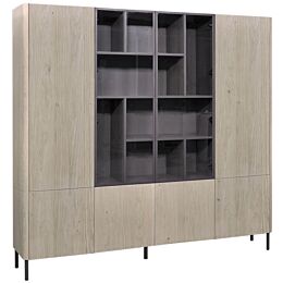 Glaskast Eiken Milano