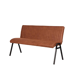 LABEL51 Eetkamerbank Matz - Cognac - Microfiber - 145 cm