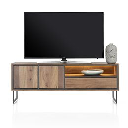Lowboard Trapani 160 Cm - 2-Deuren + 1-Lade + 1-Niche (+ LED)