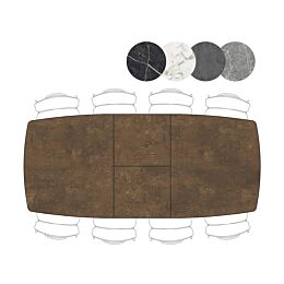 Palace, Uitschuiftafel 190 (+ 60) X 110 Cm - 4-Poten - Roest