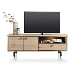 Livada, Lowboard 170 Cm - 2-Deuren + 1-Klep + 1-Niche - Natural