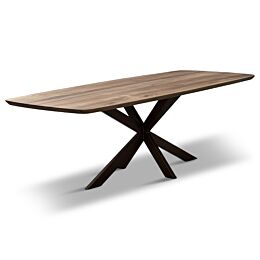 Eettafel Robijn Eikenhout Spin Frame Anodic Brown