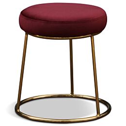 Trendy Kruk Bijzettafel Velours Rood