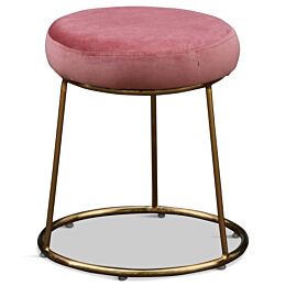 Trendy Kruk Bijzettafel Velours Roze
