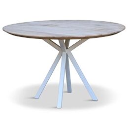 Tafel Joost Rond Eiken Wit 