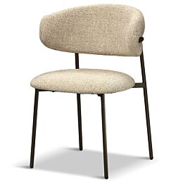 Eetkamerstoel Mick Beige & Anodic Brown Frame