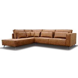 Hoekbank Lexy Cognac Links