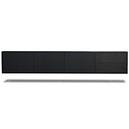luxe meubelen tv dressoir mat zwart wenge 240cm