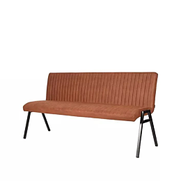 LABEL51 Eetkamerbank Matz - Cognac - Microfiber - 175 cm