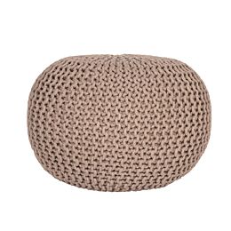 LABEL51 Poef Knitted Beige M