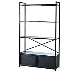 Boekenkast VENTANA Zwart Metaal