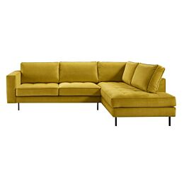 Hoekbank Delora okergeel velvet