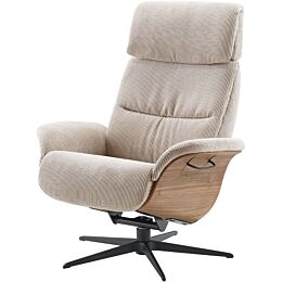 Inhouse Relaxfauteuil Hintas M Beige Hout