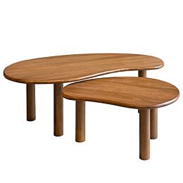 Salontafel Nubira Set Van 2 Mangohout Naturel